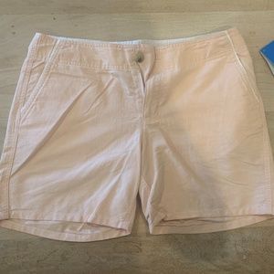 Columbia peach linen shorts